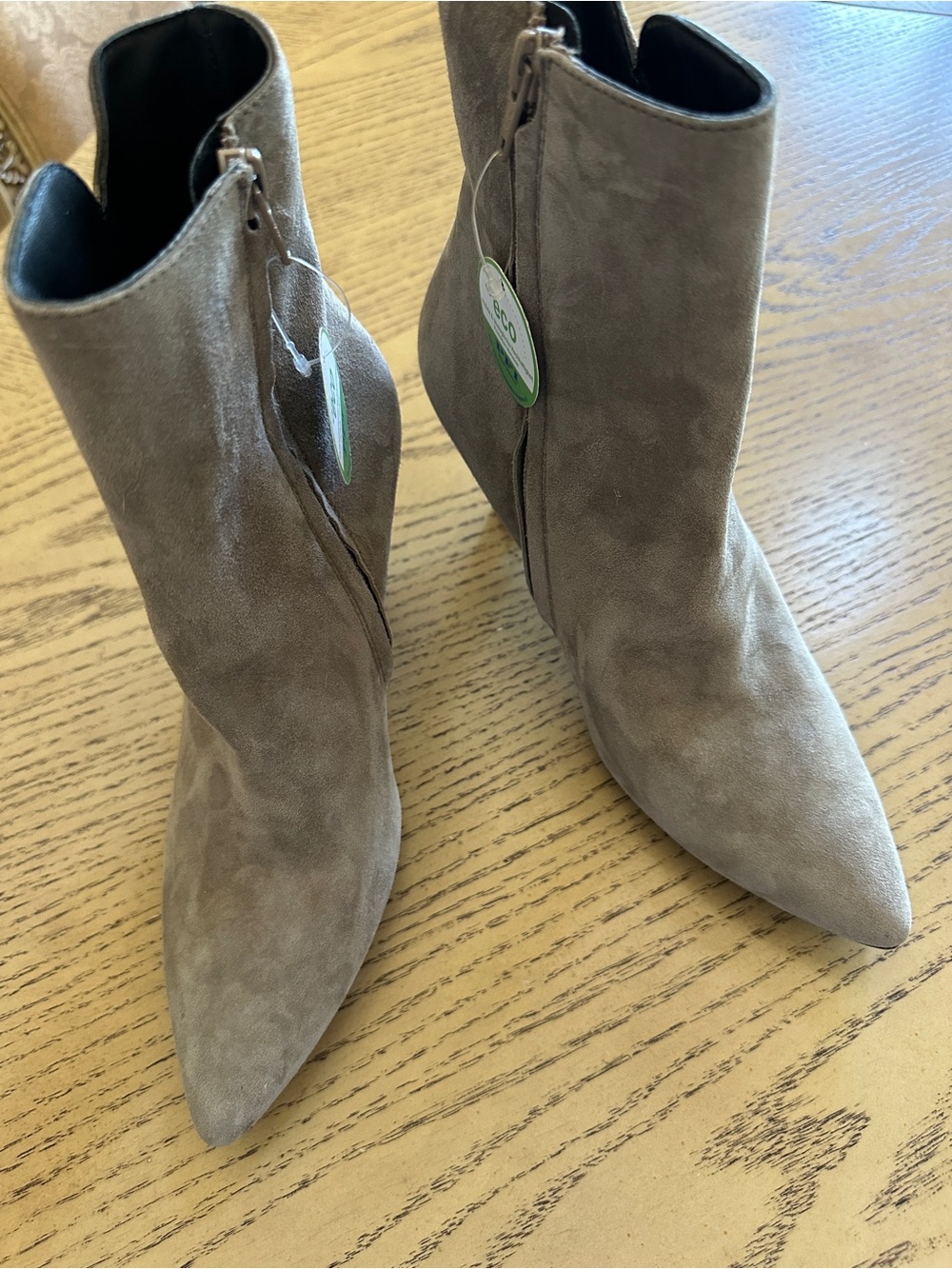 Paul Green Genuine Leather Kitten Heel Bootie, Sz PG 5= US 7.5,New, Gray - Picture 2 of 7